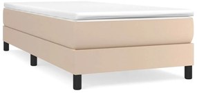 3120681 vidaXL Рамка за легло, капучино, 90x200 см, изкуствена кожа