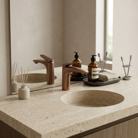 Смесител за мивка PREMIUM REA Vision Copper Brush Low