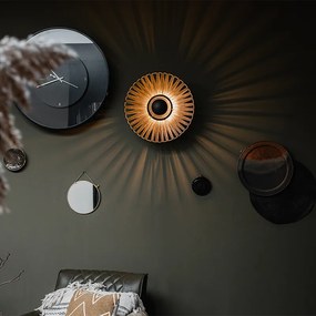 Ръстична стенна лампа черна 40 см - Leia