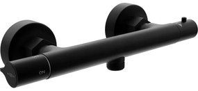 Термостатичен душ батерия Mexen Slim, черен - 77105-70