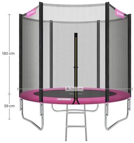 Батут SONGMICS 244 см - Розов