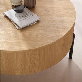 ФРИДА Естествен дъб – МОДЕРНА ХОЛНА МАСА С ПОВДИГАЩ ПЛОТ И СКРИТО ПРОСТРАНСТВО ЗА СЪХРАНЕНИЕ