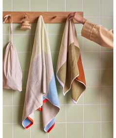 Кафява памучена кърпа от тери 50x100 cm Block – Hübsch