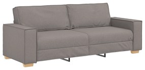 4104996 vidaXL 3-местен диван, бежов, 180 см, плат