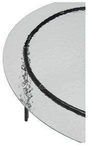 Черна кръгла масичка за кафе със стъклен плот ø 80 cm Orbit – Hübsch