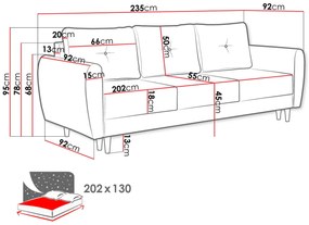 Разтегателен диван Manstad-Ashmi