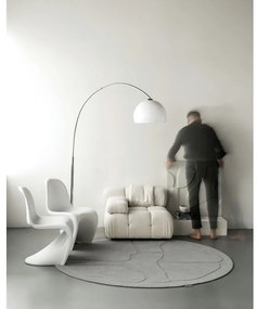 Сив вълнен кръгъл килим ø 160 cm Morphic Organica – Agnella