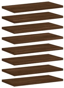 838206 vidaXL Стенни рафтове 8 бр кафяв дъб 40x20x1,5 см инженерно дърво