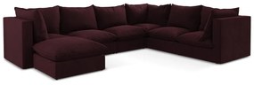 Бордо ъглов диван (десен ъгъл/U форма) Manao – Makamii