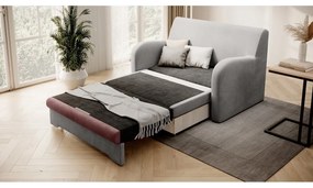 Розов/светлосив кадифен сгъваем диван 130 cm Ario – ELTAP