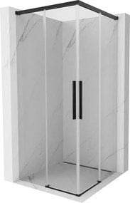 Mexen Rox Душ кабина Duo плъзгаща се 75 x 75 см, прозрачна, черна - 8C2D-075-075-70-00