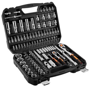 Комплект гаечни ключове 1, 4, 1/2" CrV 110бр. 10-066