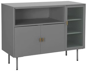 Сива метална витрина 104x80 cm Rosalie – Støraa