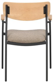 Трапезни столове в бежов и естествен цвят в комплект от 2 бр. Maymont – Rowico