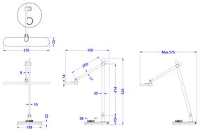 LED настолна лампа Блайн Про HM4446.07 сив цвят