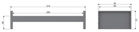 Единично легло от борова дървесина, 90 x 200 cm Morris - WOOOD