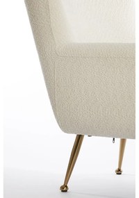 Кремаво кресло от букле Vinstra – Light &amp; Living
