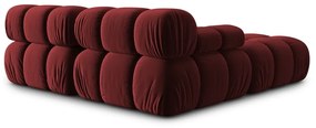Червен ъглов диван от кадифе Bellis - Micadoni Home