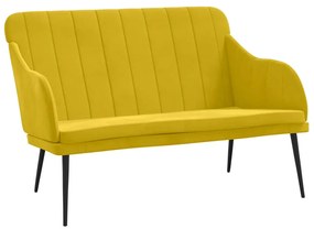 351470 vidaXL Пейка, жълта, 110x76x80 см, кадифе
