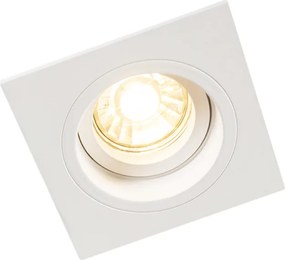 Интелигентен вграден прожектор бял квадратен вкл. WiFi GU10 - Chuck
