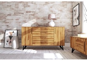 Висок скрин от дъб 182x100 cm Golo - The Beds