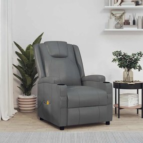 321314 vidaXL Масажен стол, антрацит, изкуствена кожа