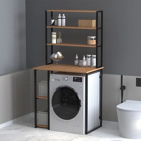 Berkus TopMebel шкаф за пералня от метал и меламин в цвят бор и дъб 90x60x178cm.