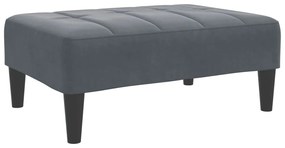 4007385 vidaXL Табуретка, тъмносива, 77x55x31 см, кадифе