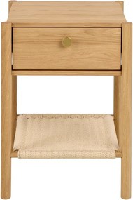 Нощно шкафче от декор от дъб в светло естествен цвят Monfort – Actona