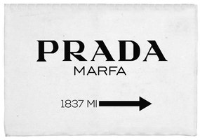 Бяло-черна постелка за баня 60x40 cm Prada - Really Nice Things