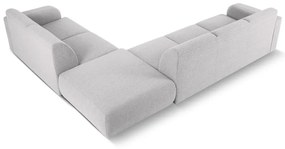 Светлосив ъглов диван от плат букле (десен ъгъл) Molino - Micadoni Home