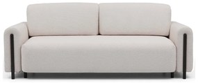 Бежов/кремав сгъваем/с място за съхранение диван от прежда с примки от букле 244 cm Arcadova – ELTAP
