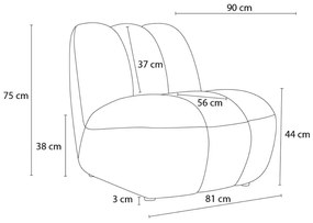 Тъмносиньо кресло от прежда с примки от букле Janissaire – Bobochic Paris