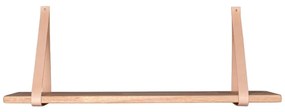 Дървен рафт с кожени дръжки , 120 x 20 cm Forno - House Nordic