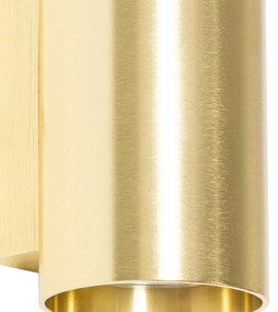 Интелигентен стенен аплик златен кръгъл с 2 Wi-Fi GU10 - Sandy