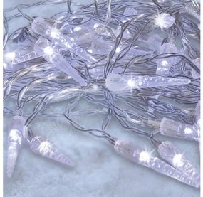 Brilagi - LED Екстериорни Коледни лампички 50xLED/8 функции/3xAA 8м IP44 студено бели