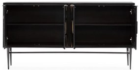 Черен скрин от масивно манго 175x90x40 cm Navya – MOME