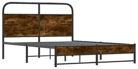 4100371 vidaXL Рамка за легло без матрак 120x190 см опушен дъб инженерно дърво