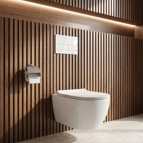 Комплект Структура за Вграждане за WC Slim 024N с Бутон T White Glass