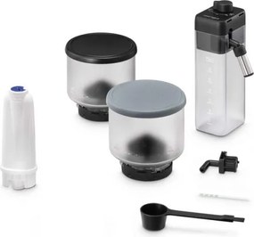 Еспресо машина DeLonghi Rivelia Onyx Black EXAM440.55.B, 1450W, 19 bar, 1.4 л, 16 напитки, Aroma, LatteCrema Hot, Twin Shot, Bean Adapt, TFT тъч дисплей, Черен мат