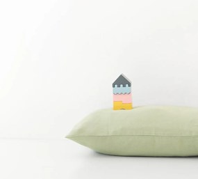 Детска зелена ленена калъфка за възглавница Nature, 40 x 60 cm - Linen Tales