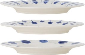 Бели/сини глинени чинии в комплект 3 бр. ø 28 cm Linora – Bloomingville