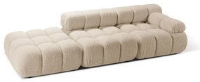 Бежов модулен диван от прежда с примки от букле 288 cm Bellis – Micadoni