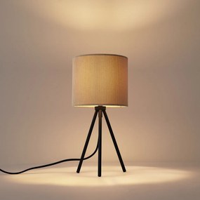 Модерна настолна лампа Taupe с кадифен абажур - Luz