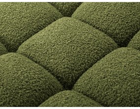 Зелен модулен ъглов диван от букле (десен ъгъл) Bellis – Micadoni Home