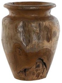 Ваза Home ESPRIT Естествен Тъмно сив Тик 34 x 34 x 40 cm