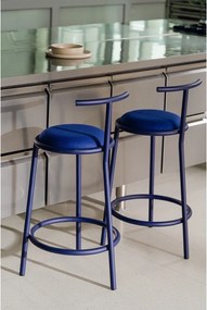 Син метален бар стол (височина на седалката 68 cm) Hogo – noo.ma