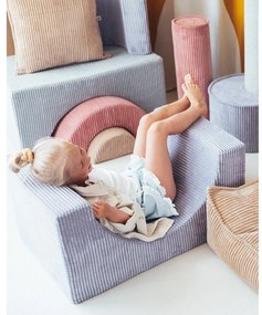 Синьо велурено игрище от пяна 75x49x37 cm Rainbow Montessori – Wigiwama