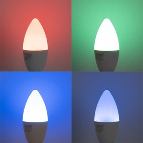 Димируема LED крушка E14 C37 Опал 4.9W 470lm 2700-6500K