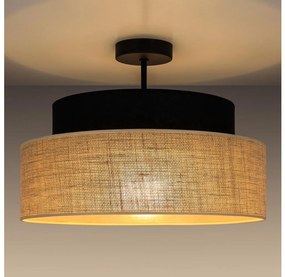 Полилей за повърхностен монтаж BOHO 1xE27/60W/230V Ø 40 см черен/бежов